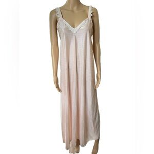 Petra Fashions Vintage 80s Pink Elegant Lingerie Intimates Peignoir Slip Dress